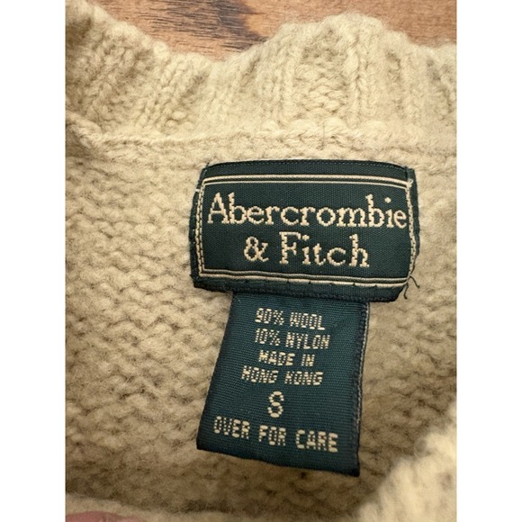 Abercrombie & Fitch Men's Small Fair Isle Woole Blend Crewneck Knit Sweater - Picture 5 of 5